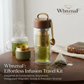 WbnznaF™ Effortless Infusion Travel Tea Kit with Magnetic Scoop & Precision Strainer