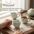 *WbnznaF™ Qingya Heritage Artful Ceramic Cup Set*