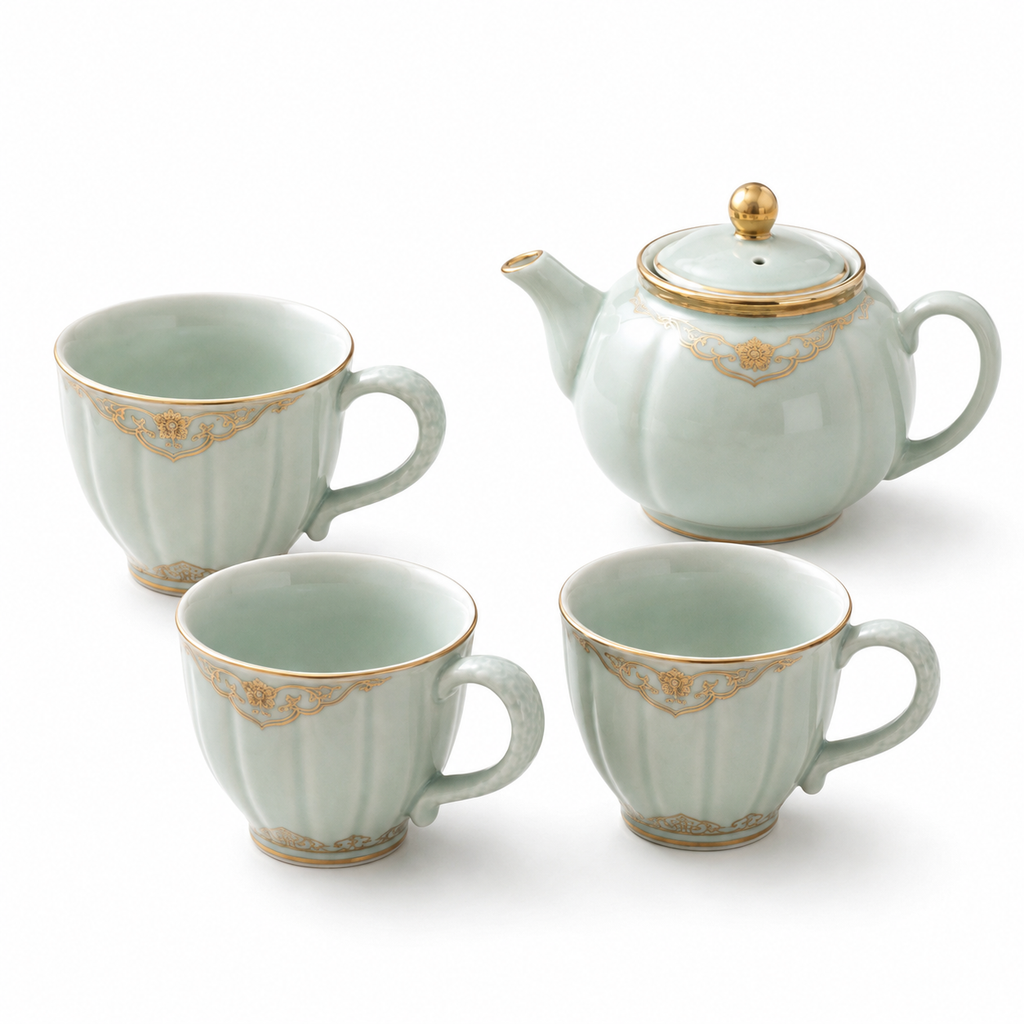 *WbnznaF™ Qingya Heritage Artful Ceramic Cup Set*