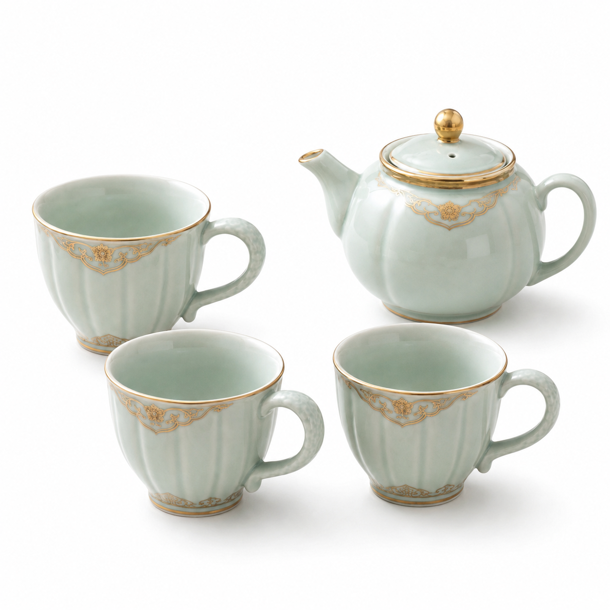 *WbnznaF™ Qingya Heritage Artful Ceramic Cup Set*
